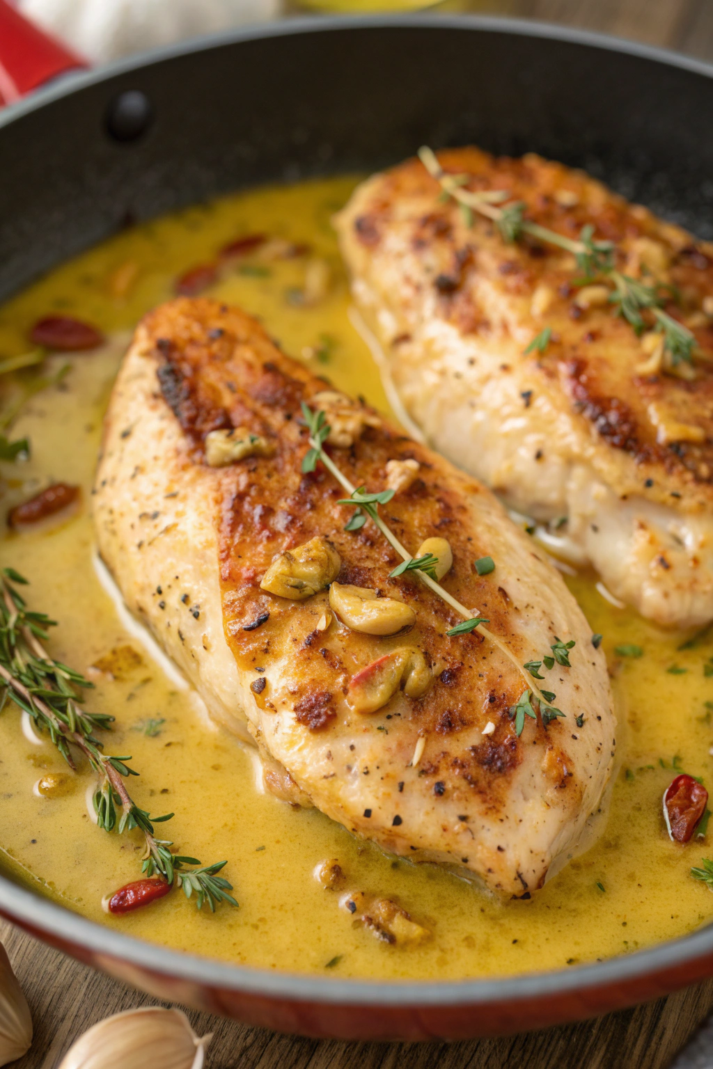 Pan Seared Chicken with zesty Lemon Mustard Sauce