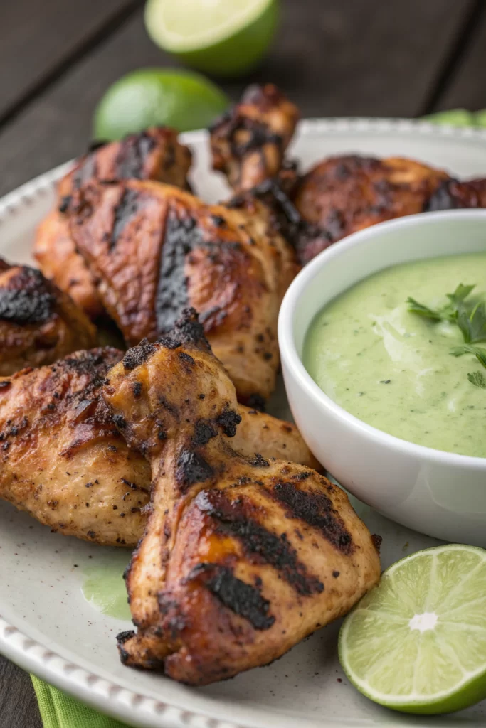 Peruvian Chicken with Creamy Green Sauce