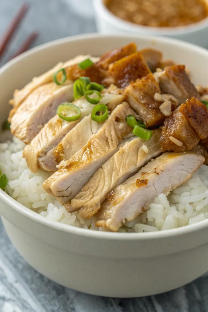 Poached Chicken with Shallot Oil Sauce