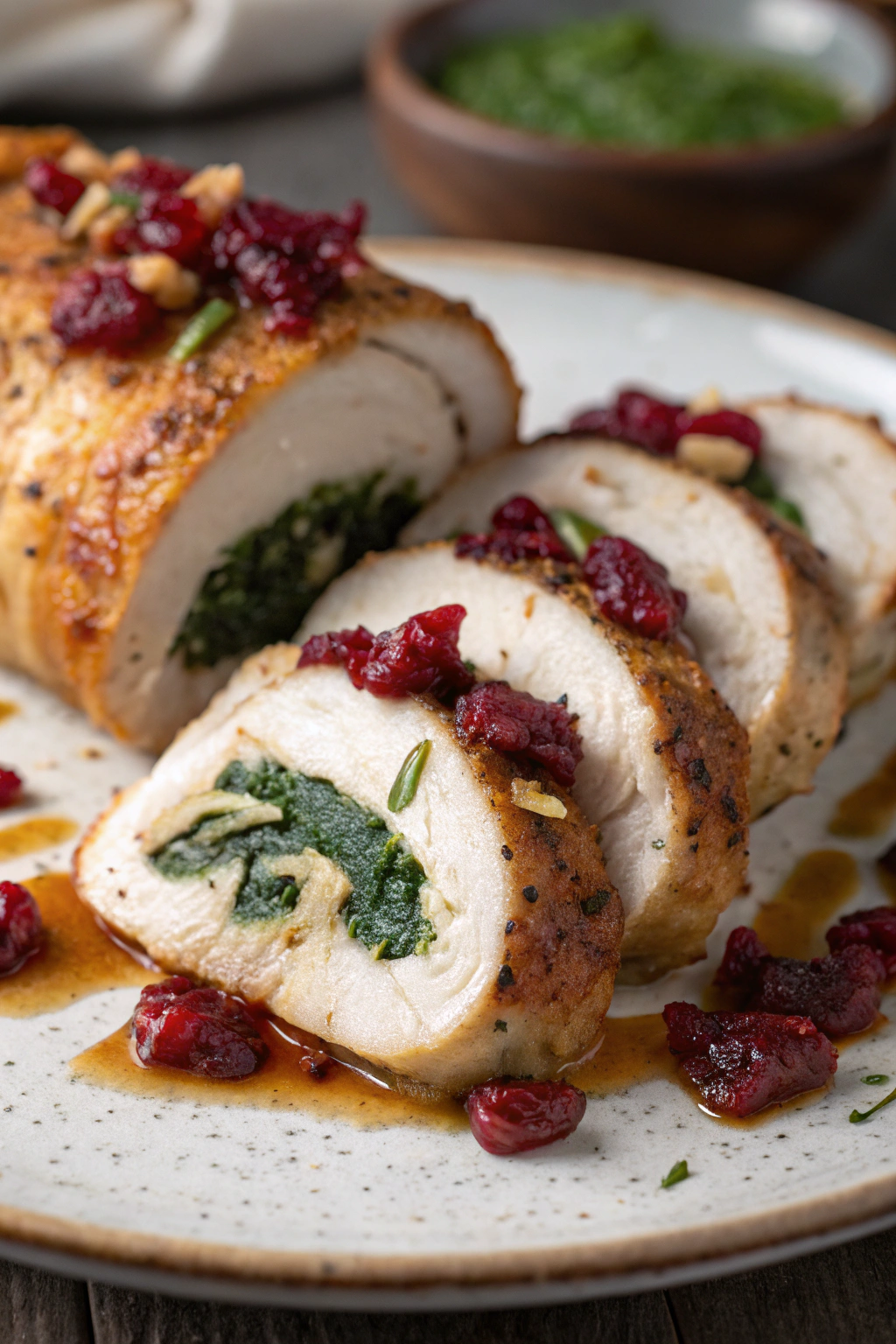 Spinach Cranberry Stuffed Chicken Breasts Recipe