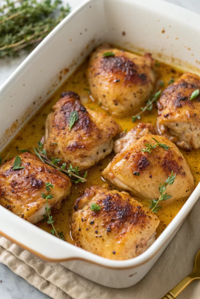 Baked Honey Mustard Chicken Thighs Recipe