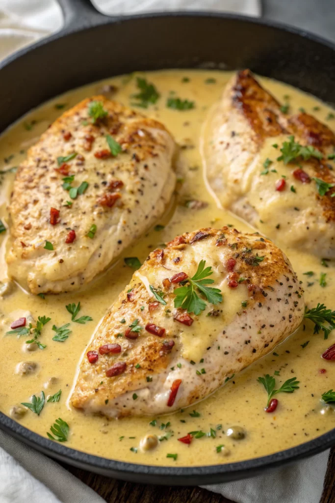 Chicken Potatoes with Dijon Cream Sauce
