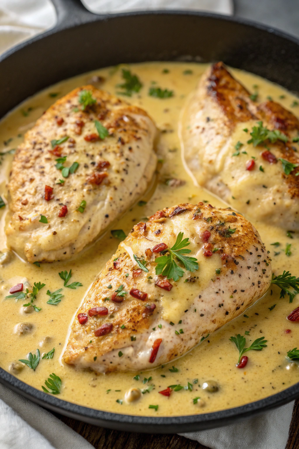 Chicken Potatoes with Dijon Cream Sauce