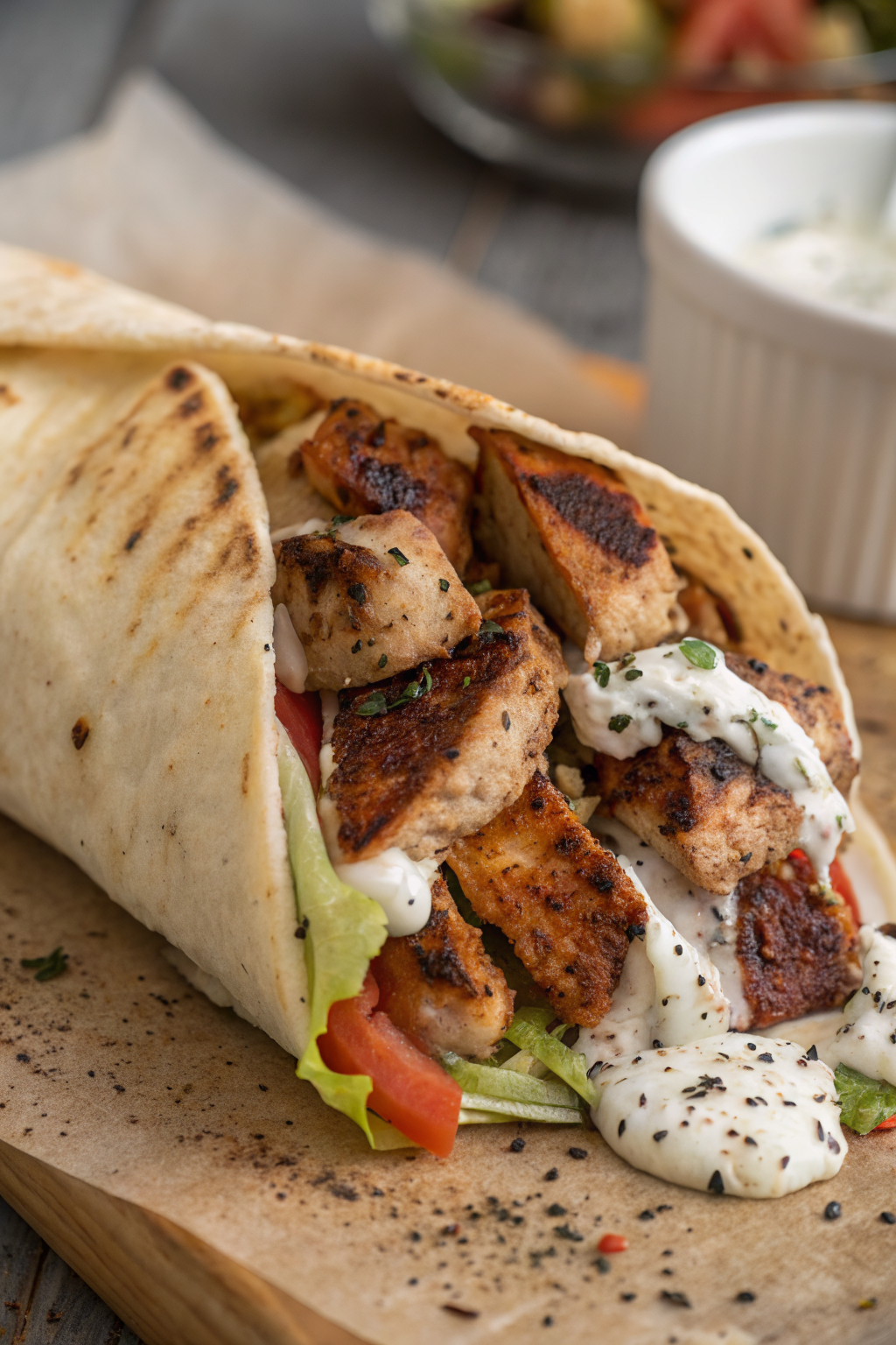 Chicken Shawarma with Garlic Sauce Recipe