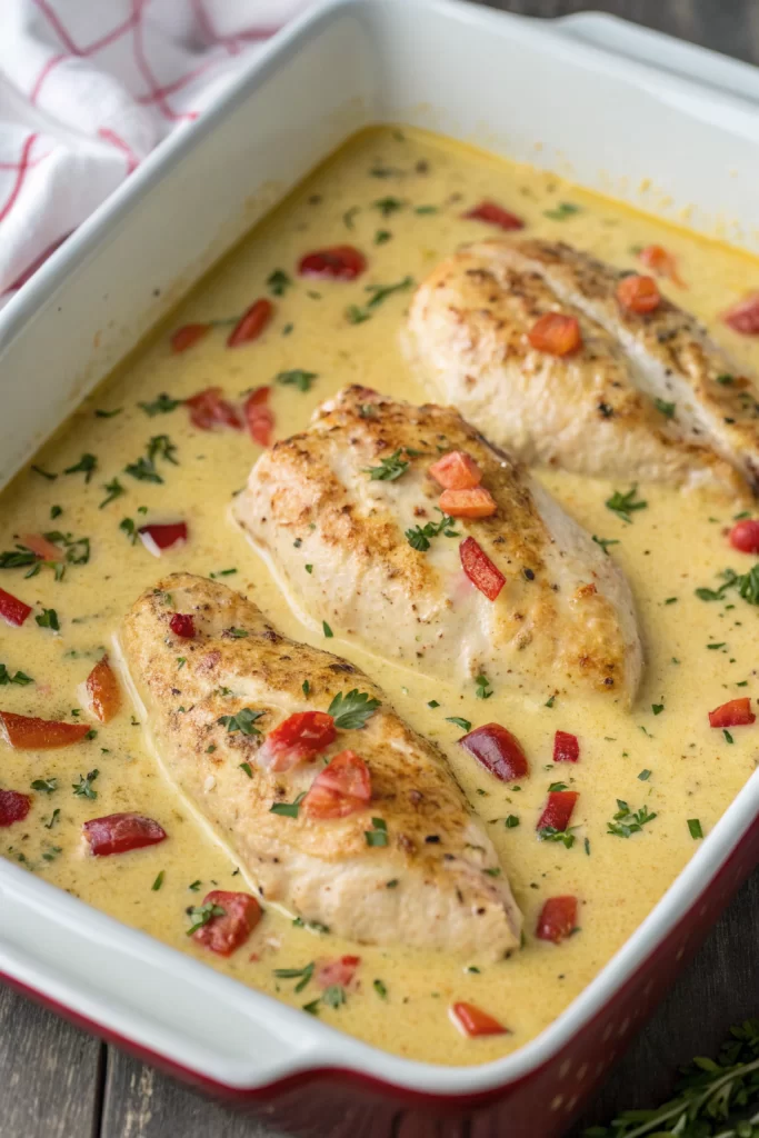 Creamy Baked Tuscan Chicken Breasts Recipe