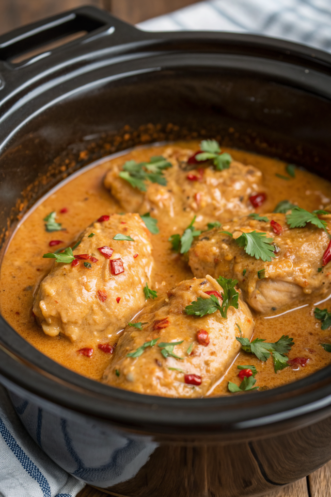 Crockpot Thai Peanut Chicken Recipe