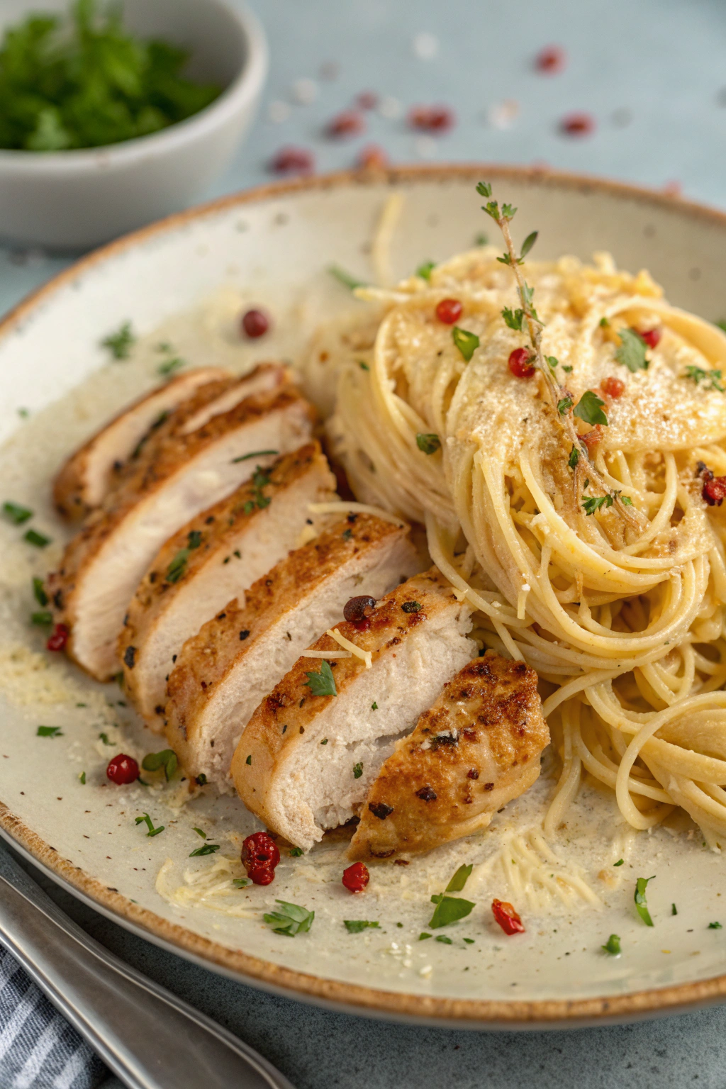 Garlic Butter Chicken Pasta Recipe