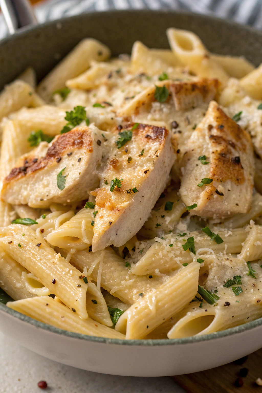 Garlic Parmesan Chicken Pasta Recipe