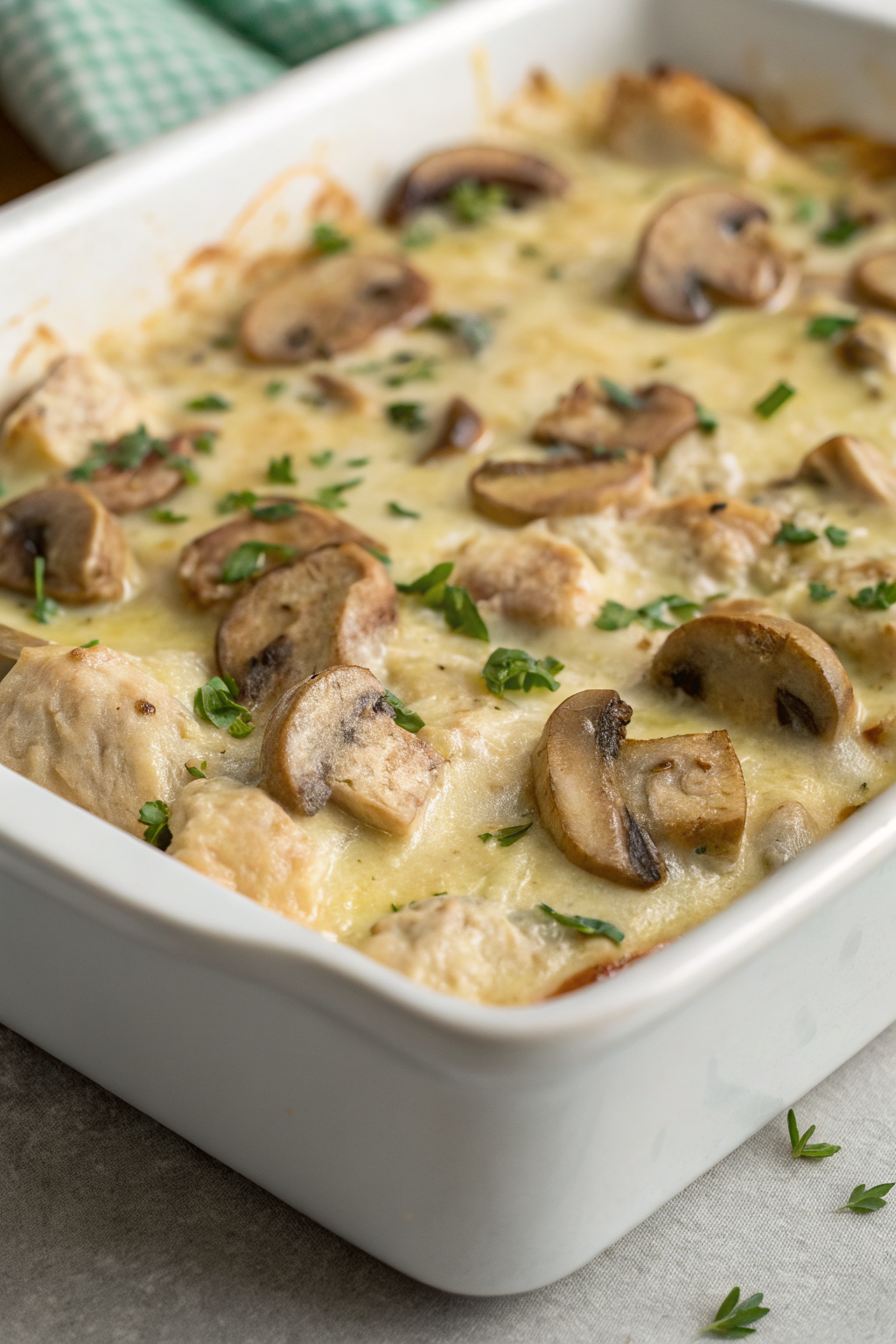 Keto Garlic Mushroom Chicken Casserole Recipe