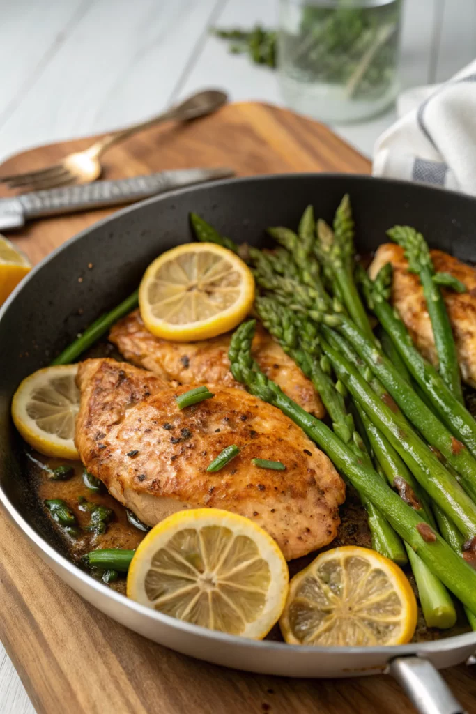 Lemon Dill Butter Garlic Chicken and Asparagus