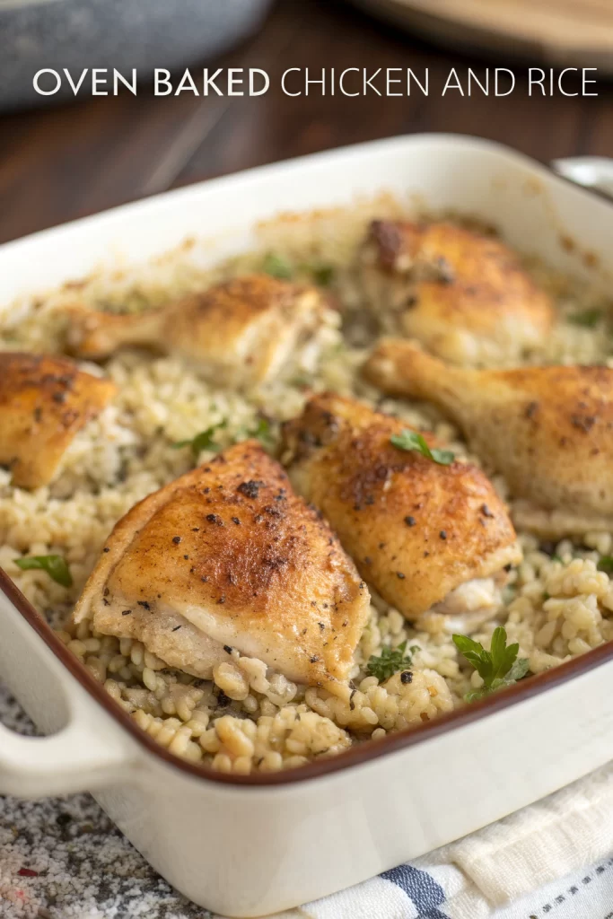 Oven Baked Chicken Rice Recipe