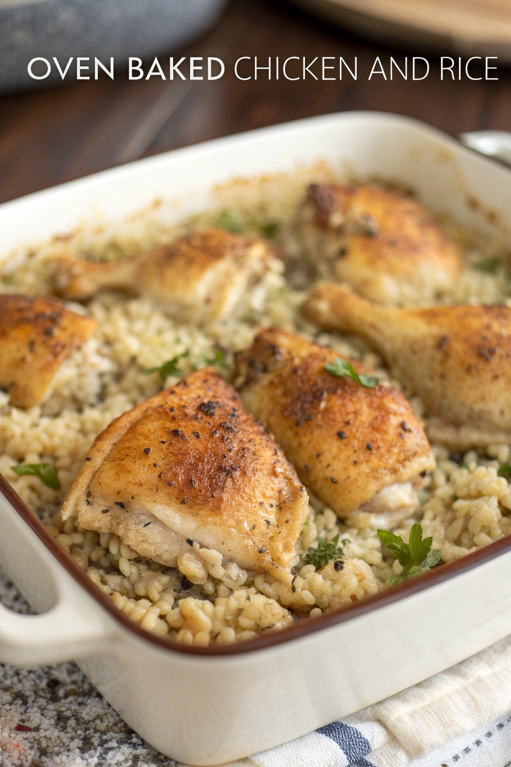 Oven Baked Chicken Rice Recipe