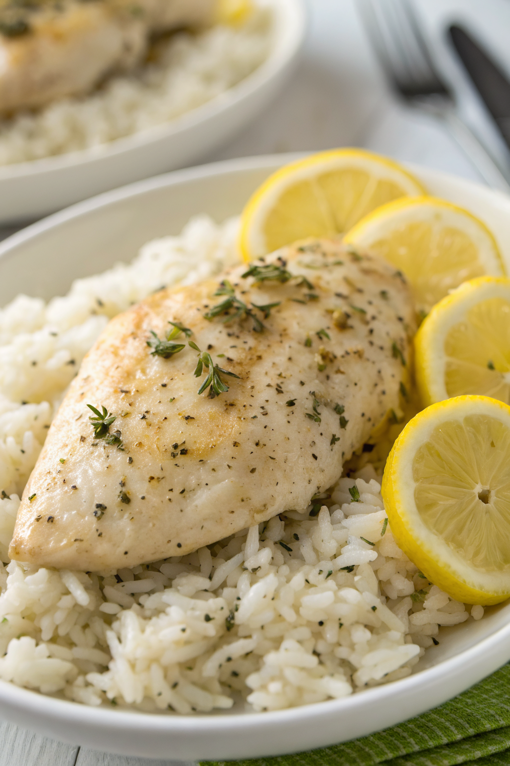 Slow Cooker Lemon Herb Chicken and Rice Recipe