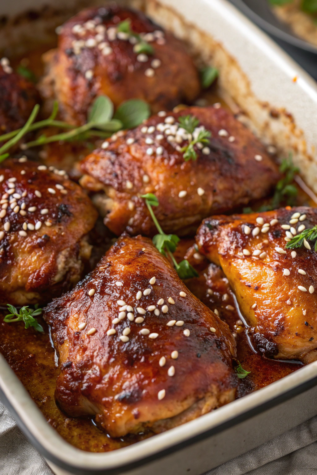 Sticky Baked Chicken Thighs Recipe
