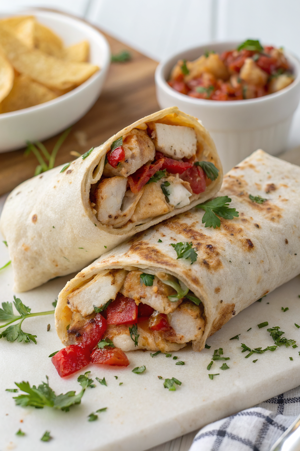 Air Fryer Crispy Chicken & Mozzarella Wraps Recipe