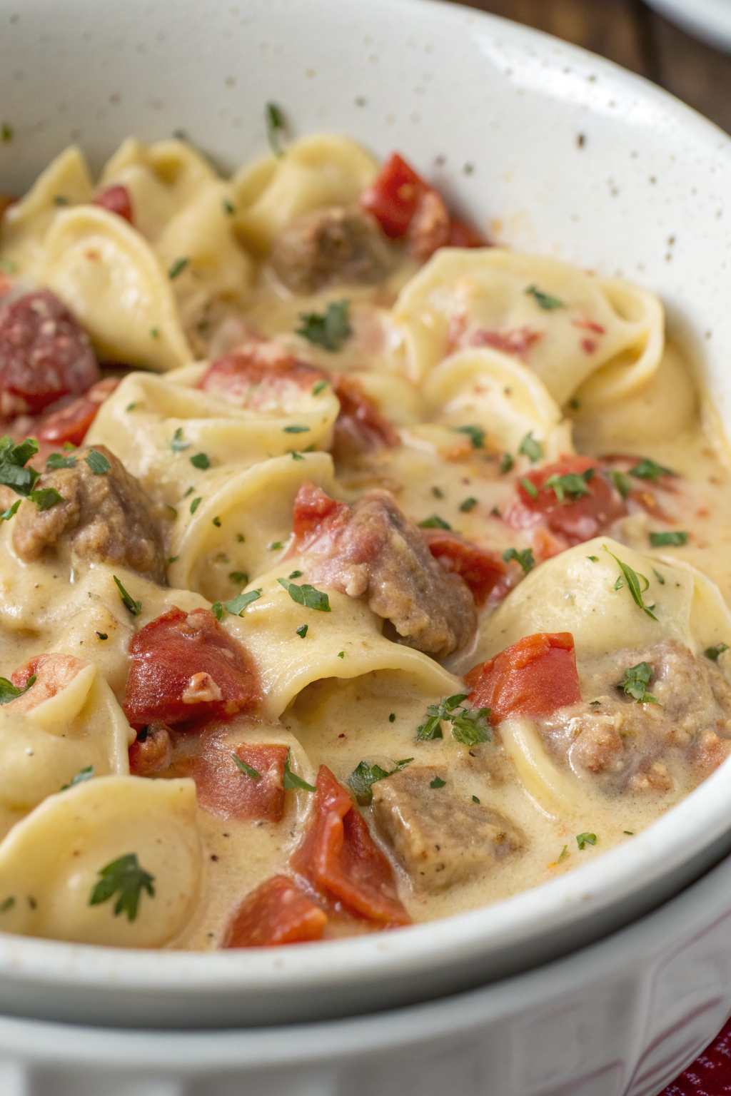 Creamy Crockpot Tortellini Recipe
