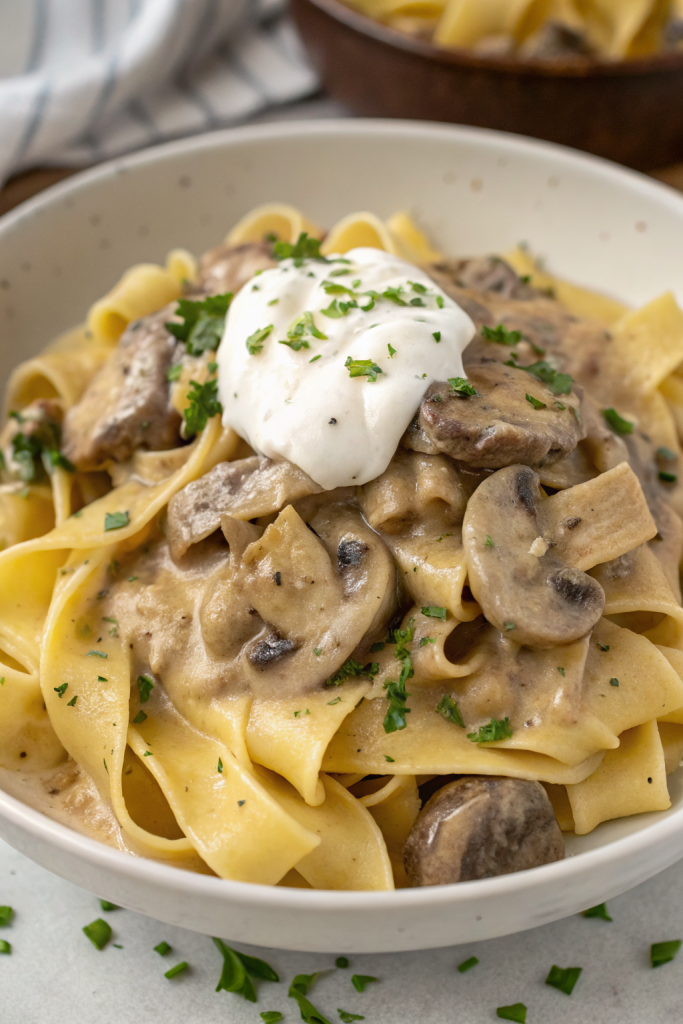 Creamy Mushroom Stroganoff Recipe