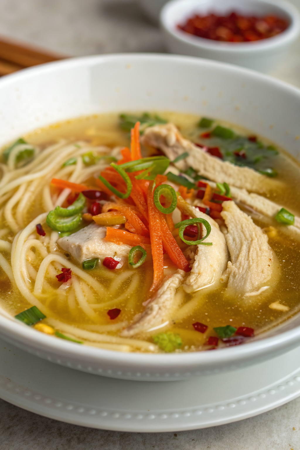 Ginger Garlic Chicken Noodle Soup Recipe