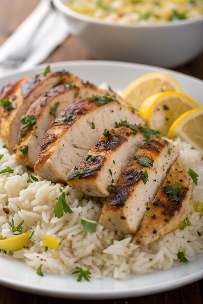 Greek Chicken and Lemon Rice Recipe