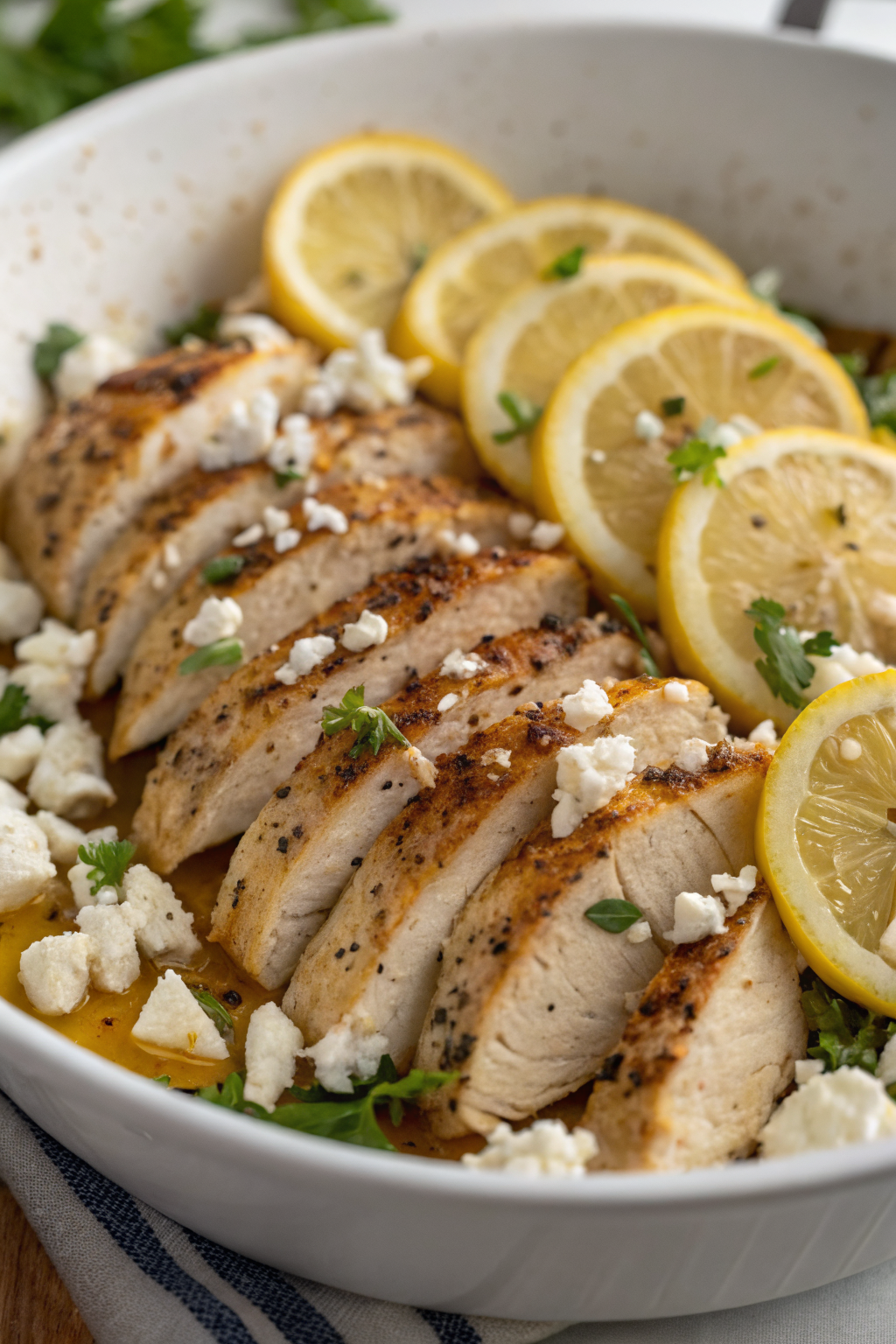 Greek Chicken with Lemon and Feta Recipe