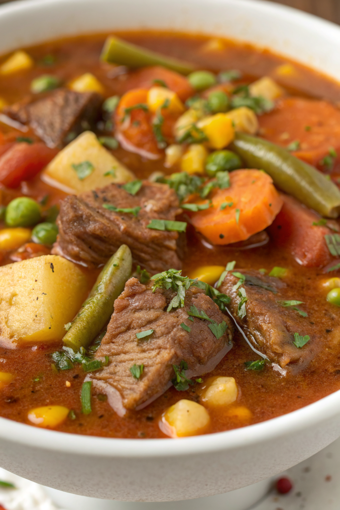 Homemade Vegetable Beef Soup Recipe