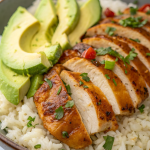 Honey Lime Chicken & Avocado Rice Bowl Recipe