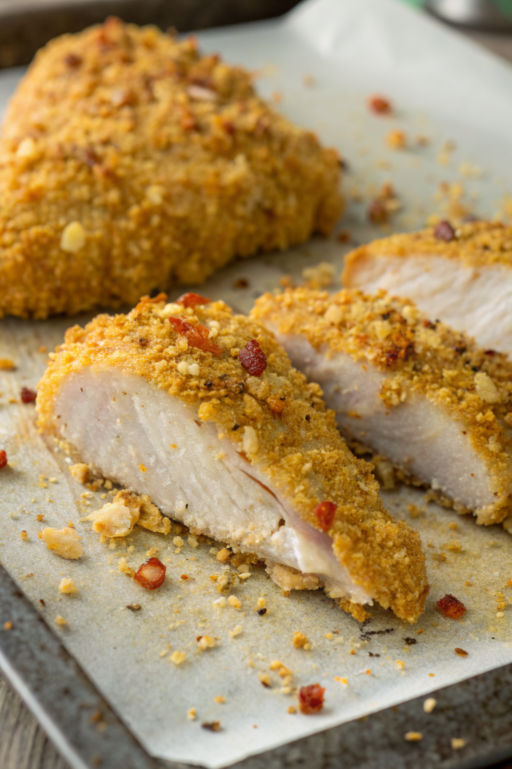 Oven Baked Crispy Parmesan Chicken Recipe