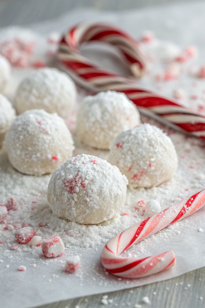 Peppermint Snowball Cookies Recipe