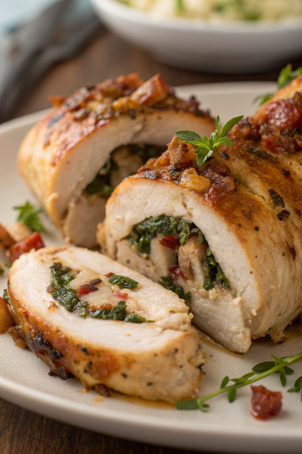 Tasty Chicken Breast with Feta and Spinach
