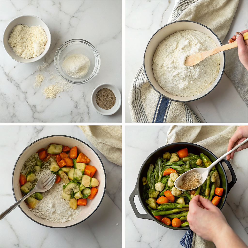 Add flour and seasonings