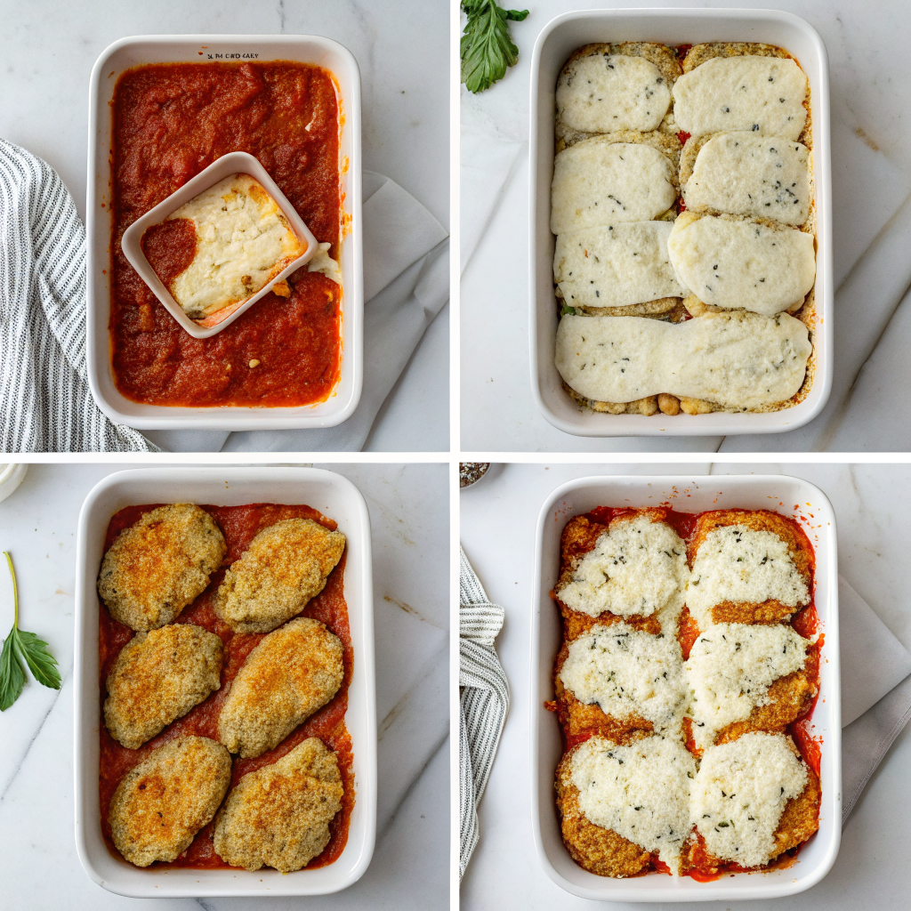 Assemble in the Baking Dish