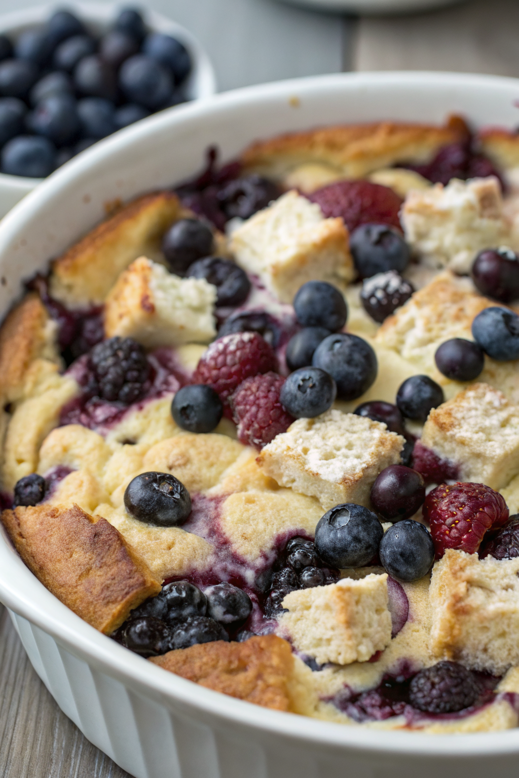 Creamy Blueberry Cottage Cheese Bake Recipe