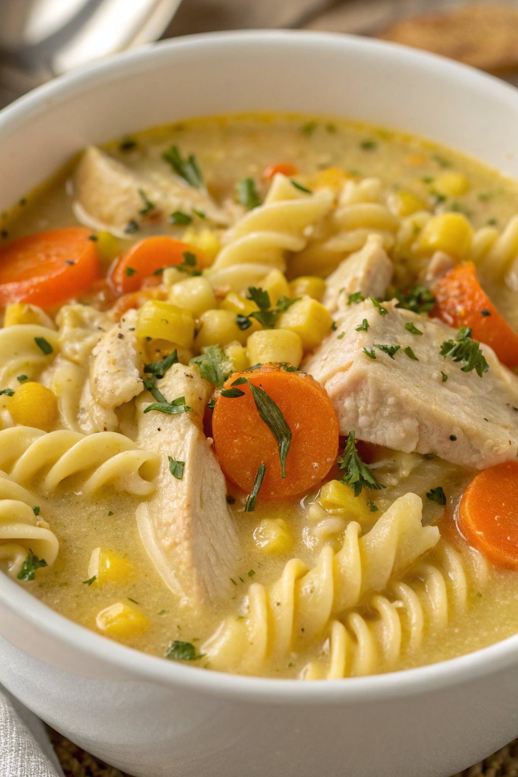 Creamy Chicken Noodle Soup Recipe