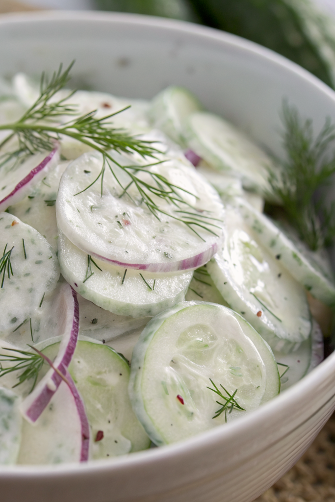 Creamy Cucumber Salad Recipe