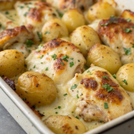 Creamy Garlic Cheesy Chicken and Potatoes