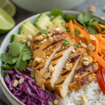 Creamy Thai Peanut Chicken Bowl Recipe