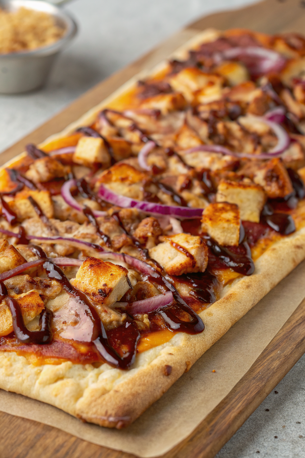 Crispy BBQ Chicken Flatbread Recipe