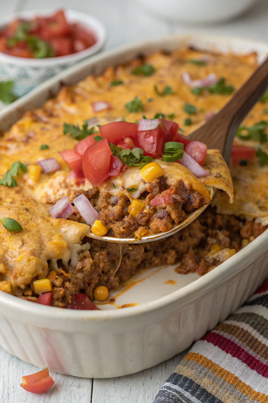 Ground Chicken Taco Casserole Recipe