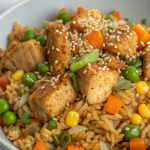 High Protein Garlic Chicken Fried Rice Recipe