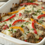 Low Carb Philly Cheesesteak Casserole Recipe
