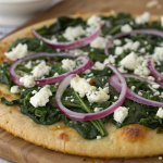 Quick Spinach and Feta Flatbread Pizza