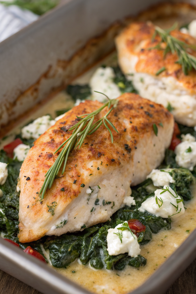 Spinach and Feta Baked Chicken Recipe