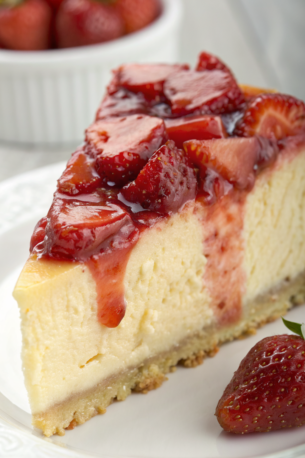 Strawberry Cheesecake with Strawberry Topping