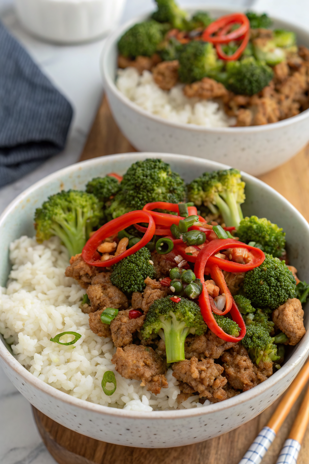 Sweet and Spicy Turkey Broccoli Bowls Recipe
