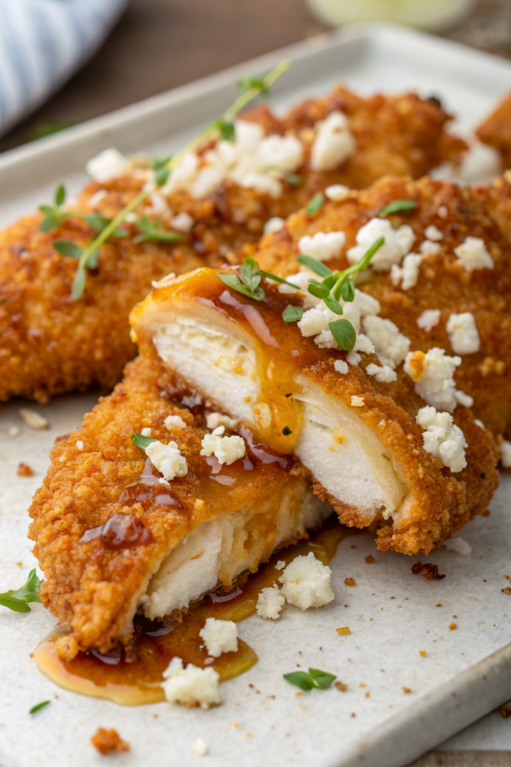 Crispy Hot Honey Feta Chicken Recipe
