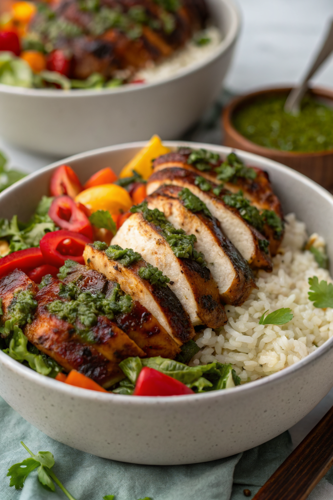 Juicy Chimichurri Grilled Chicken Bowl Recipe