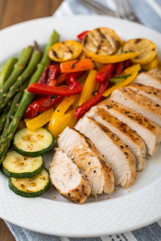 Grilled Garlic Herb Chicken and Veggies
