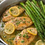 Lemon and Dill Butter Garlic Chicken and Asparagus