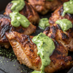 Peruvian Grilled Chicken with Creamy Green Sauce